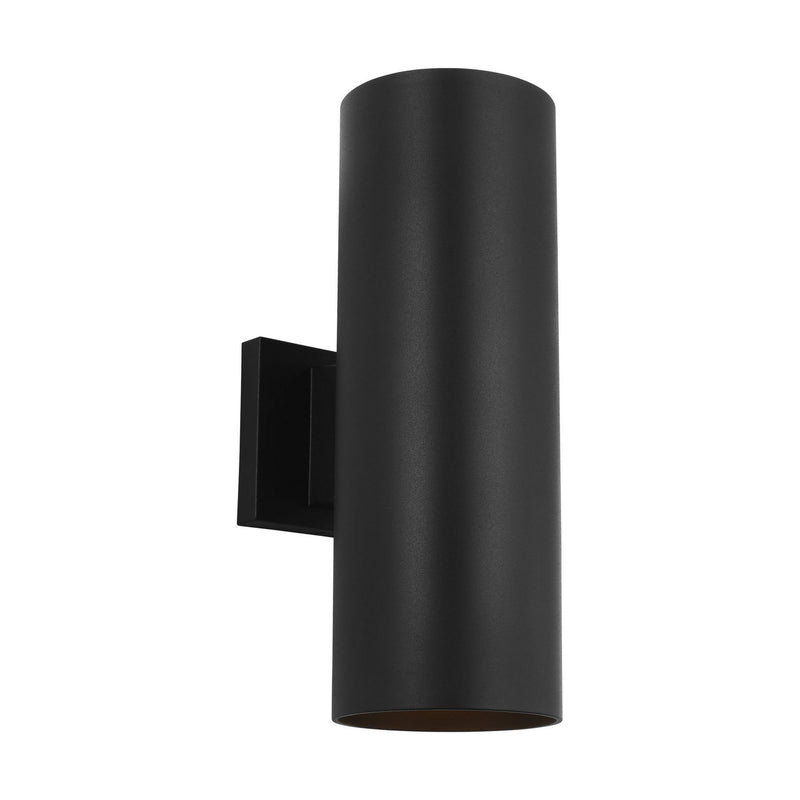 Two Light Wall Lantern<br /><span style="color:#4AB0CE;">Entrega: 4-10 dias en USA</span><br /><span style="color:#4AB0CE;font-size:60%;">PREGUNTE POR ENTREGA EN PANAMA</span><br />Collection: Outdoor Cylinders<br />Finish: Textured Black