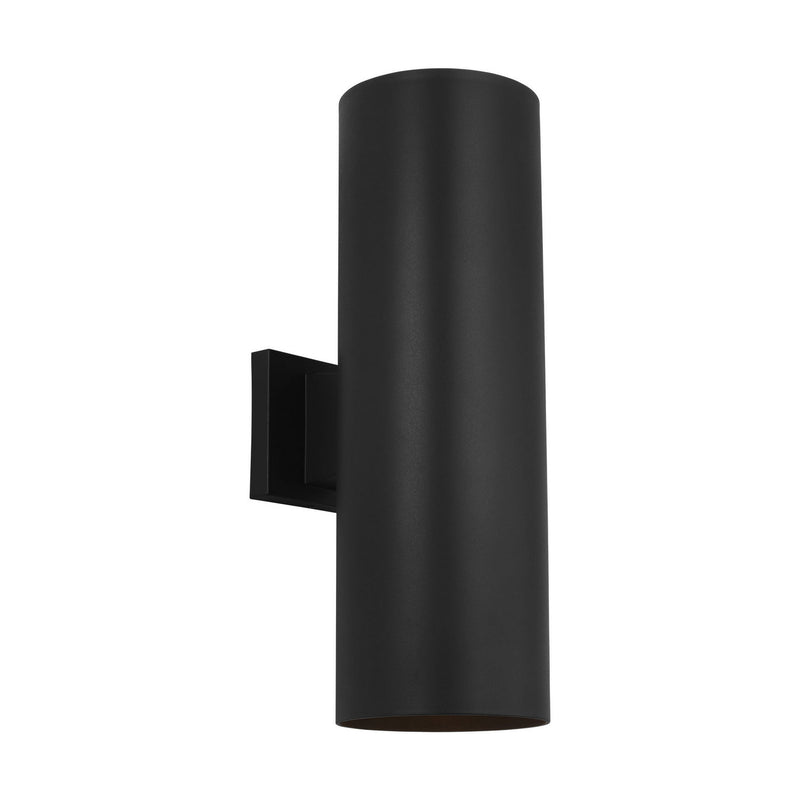 Two Light Wall Lantern<br /><span style="color:#4AB0CE;">Entrega: 4-10 dias en USA</span><br /><span style="color:#4AB0CE;font-size:60%;">PREGUNTE POR ENTREGA EN PANAMA</span><br />Collection: Outdoor Cylinders<br />Finish: Textured Black