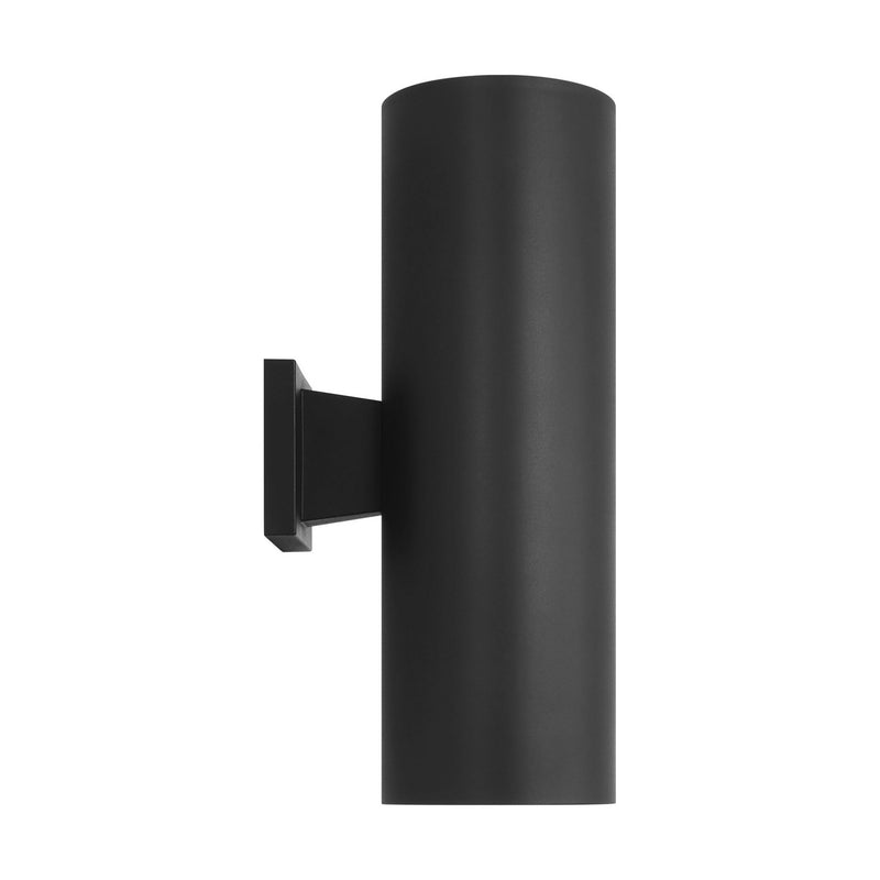 Two Light Wall Lantern<br /><span style="color:#4AB0CE;">Entrega: 4-10 dias en USA</span><br /><span style="color:#4AB0CE;font-size:60%;">PREGUNTE POR ENTREGA EN PANAMA</span><br />Collection: Outdoor Cylinders<br />Finish: Textured Black
