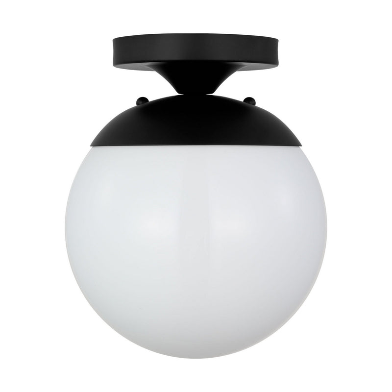 One Light Wall / Semi-Flush Mount<br /><span style="color:#4AB0CE;">Entrega: 4-10 dias en USA</span><br /><span style="color:#4AB0CE;font-size:60%;">PREGUNTE POR ENTREGA EN PANAMA</span><br />Collection: Leo - Hanging Globe<br />Finish: Midnight Black