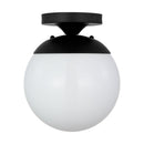 One Light Wall / Semi-Flush Mount<br /><span style="color:#4AB0CE;">Entrega: 4-10 dias en USA</span><br /><span style="color:#4AB0CE;font-size:60%;">PREGUNTE POR ENTREGA EN PANAMA</span><br />Collection: Leo - Hanging Globe<br />Finish: Midnight Black