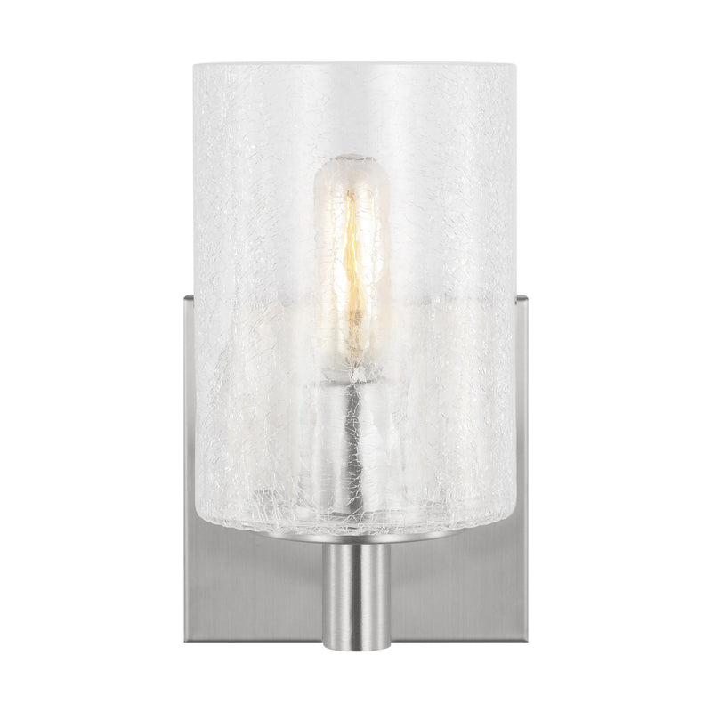 One Light Wall / Bath Sconce<br /><span style="color:#4AB0CE;">Entrega: 4-10 dias en USA</span><br /><span style="color:#4AB0CE;font-size:60%;">PREGUNTE POR ENTREGA EN PANAMA</span><br />Collection: Parker<br />Finish: Brushed Steel