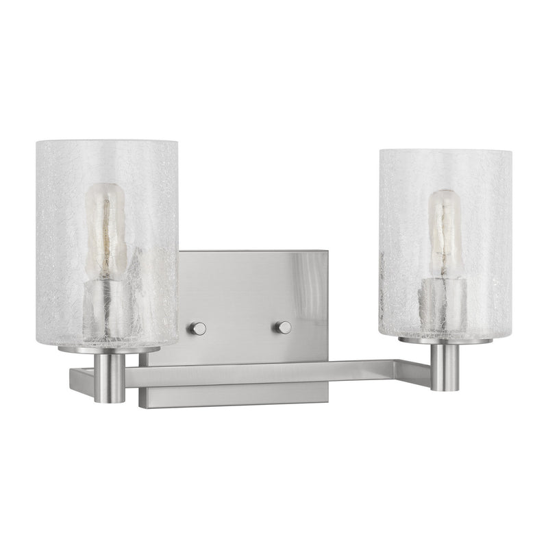 Two Light Wall / Bath<br /><span style="color:#4AB0CE;">Entrega: 4-10 dias en USA</span><br /><span style="color:#4AB0CE;font-size:60%;">PREGUNTE POR ENTREGA EN PANAMA</span><br />Collection: Parker<br />Finish: Brushed Steel