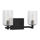 Two Light Wall / Bath<br /><span style="color:#4AB0CE;">Entrega: 4-10 dias en USA</span><br /><span style="color:#4AB0CE;font-size:60%;">PREGUNTE POR ENTREGA EN PANAMA</span><br />Collection: Parker<br />Finish: Midnight Black