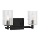 Two Light Wall / Bath<br /><span style="color:#4AB0CE;">Entrega: 4-10 dias en USA</span><br /><span style="color:#4AB0CE;font-size:60%;">PREGUNTE POR ENTREGA EN PANAMA</span><br />Collection: Parker<br />Finish: Midnight Black