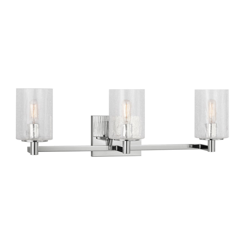 Three Light Wall / Bath<br /><span style="color:#4AB0CE;">Entrega: 4-10 dias en USA</span><br /><span style="color:#4AB0CE;font-size:60%;">PREGUNTE POR ENTREGA EN PANAMA</span><br />Collection: Parker<br />Finish: Chrome