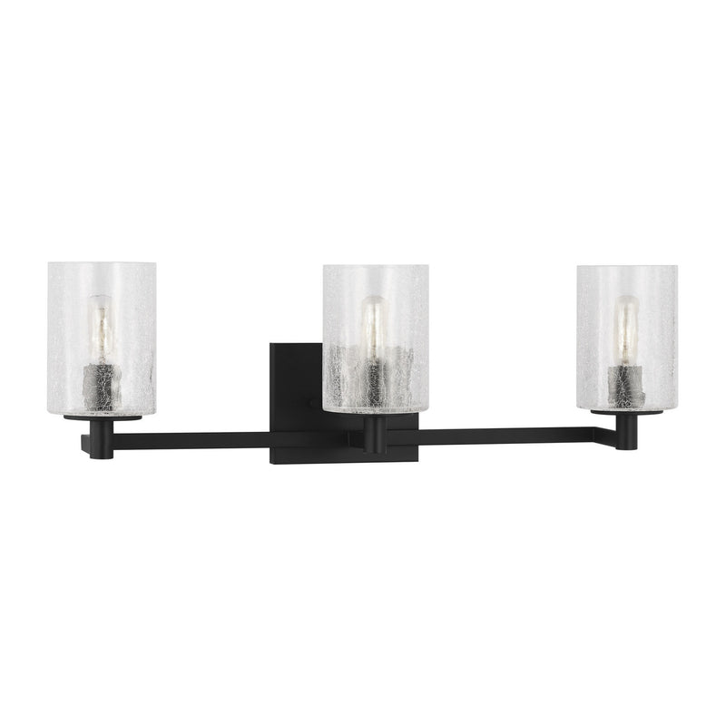 Three Light Wall / Bath<br /><span style="color:#4AB0CE;">Entrega: 4-10 dias en USA</span><br /><span style="color:#4AB0CE;font-size:60%;">PREGUNTE POR ENTREGA EN PANAMA</span><br />Collection: Parker<br />Finish: Midnight Black