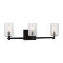 Three Light Wall / Bath<br /><span style="color:#4AB0CE;">Entrega: 4-10 dias en USA</span><br /><span style="color:#4AB0CE;font-size:60%;">PREGUNTE POR ENTREGA EN PANAMA</span><br />Collection: Parker<br />Finish: Midnight Black
