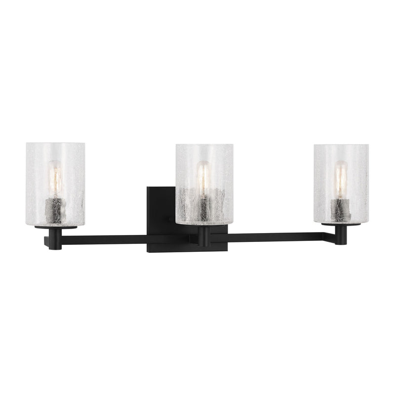 Three Light Wall / Bath<br /><span style="color:#4AB0CE;">Entrega: 4-10 dias en USA</span><br /><span style="color:#4AB0CE;font-size:60%;">PREGUNTE POR ENTREGA EN PANAMA</span><br />Collection: Parker<br />Finish: Midnight Black