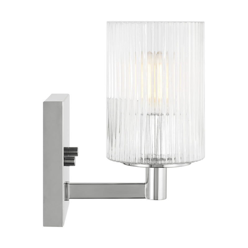 One Light Wall / Bath Sconce<br /><span style="color:#4AB0CE;">Entrega: 4-10 dias en USA</span><br /><span style="color:#4AB0CE;font-size:60%;">PREGUNTE POR ENTREGA EN PANAMA</span><br />Collection: Lando<br />Finish: Chrome