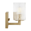 One Light Wall / Bath Sconce<br /><span style="color:#4AB0CE;">Entrega: 4-10 dias en USA</span><br /><span style="color:#4AB0CE;font-size:60%;">PREGUNTE POR ENTREGA EN PANAMA</span><br />Collection: Lando<br />Finish: Satin Bronze