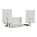 Two Light Wall / Bath<br /><span style="color:#4AB0CE;">Entrega: 4-10 dias en USA</span><br /><span style="color:#4AB0CE;font-size:60%;">PREGUNTE POR ENTREGA EN PANAMA</span><br />Collection: Lando<br />Finish: Chrome