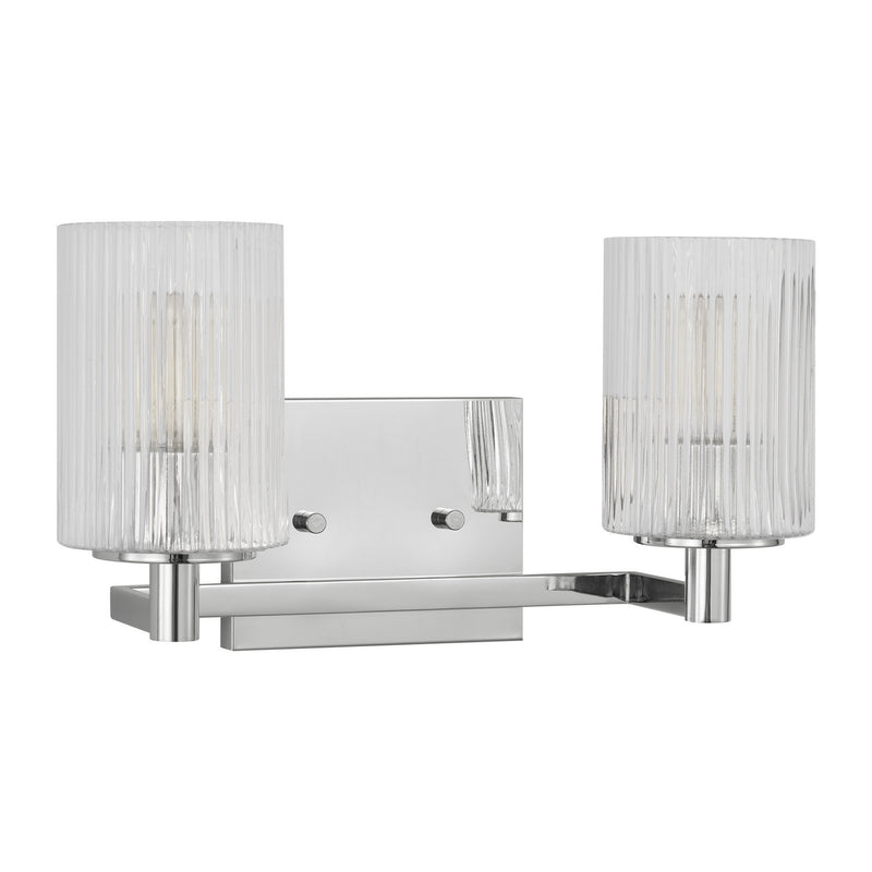 Two Light Wall / Bath<br /><span style="color:#4AB0CE;">Entrega: 4-10 dias en USA</span><br /><span style="color:#4AB0CE;font-size:60%;">PREGUNTE POR ENTREGA EN PANAMA</span><br />Collection: Lando<br />Finish: Chrome