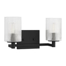 Two Light Wall / Bath<br /><span style="color:#4AB0CE;">Entrega: 4-10 dias en USA</span><br /><span style="color:#4AB0CE;font-size:60%;">PREGUNTE POR ENTREGA EN PANAMA</span><br />Collection: Lando<br />Finish: Midnight Black