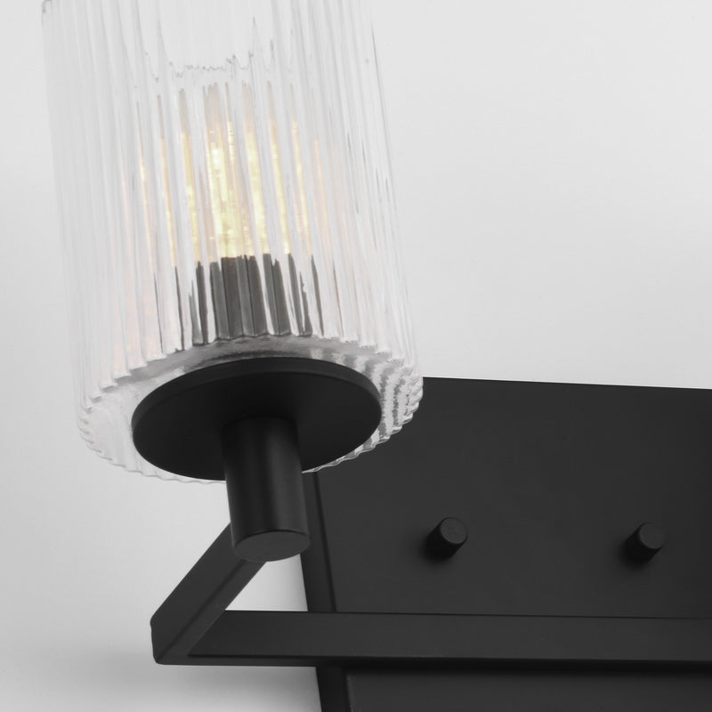 Two Light Wall / Bath<br /><span style="color:#4AB0CE;">Entrega: 4-10 dias en USA</span><br /><span style="color:#4AB0CE;font-size:60%;">PREGUNTE POR ENTREGA EN PANAMA</span><br />Collection: Lando<br />Finish: Midnight Black