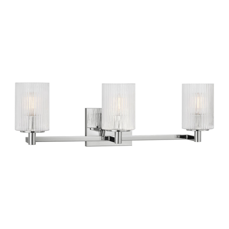 Three Light Wall / Bath<br /><span style="color:#4AB0CE;">Entrega: 4-10 dias en USA</span><br /><span style="color:#4AB0CE;font-size:60%;">PREGUNTE POR ENTREGA EN PANAMA</span><br />Collection: Lando<br />Finish: Chrome