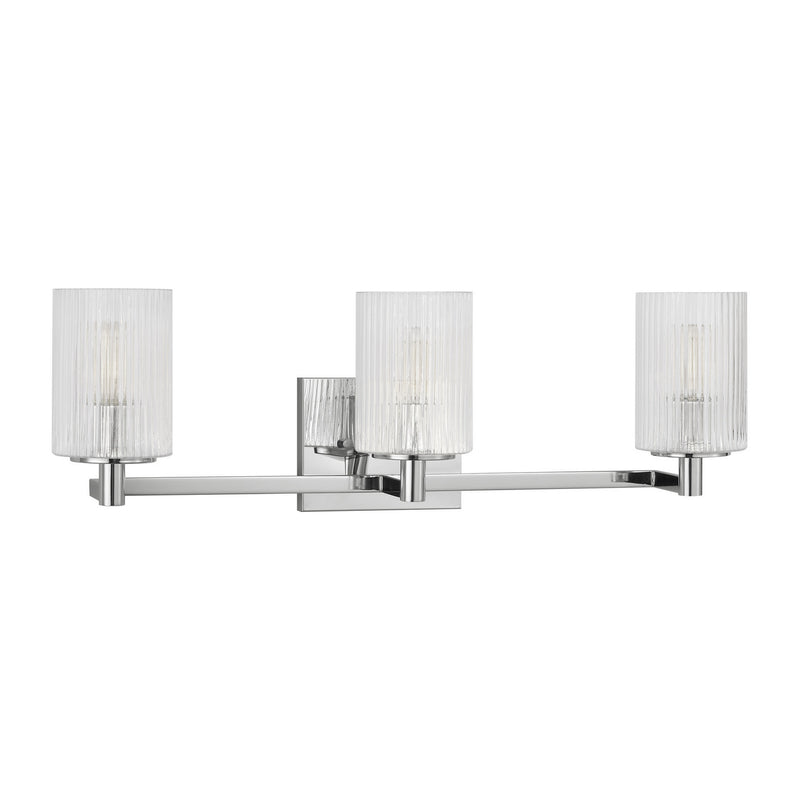 Three Light Wall / Bath<br /><span style="color:#4AB0CE;">Entrega: 4-10 dias en USA</span><br /><span style="color:#4AB0CE;font-size:60%;">PREGUNTE POR ENTREGA EN PANAMA</span><br />Collection: Lando<br />Finish: Chrome