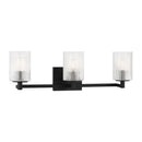 Three Light Wall / Bath<br /><span style="color:#4AB0CE;">Entrega: 4-10 dias en USA</span><br /><span style="color:#4AB0CE;font-size:60%;">PREGUNTE POR ENTREGA EN PANAMA</span><br />Collection: Lando<br />Finish: Midnight Black