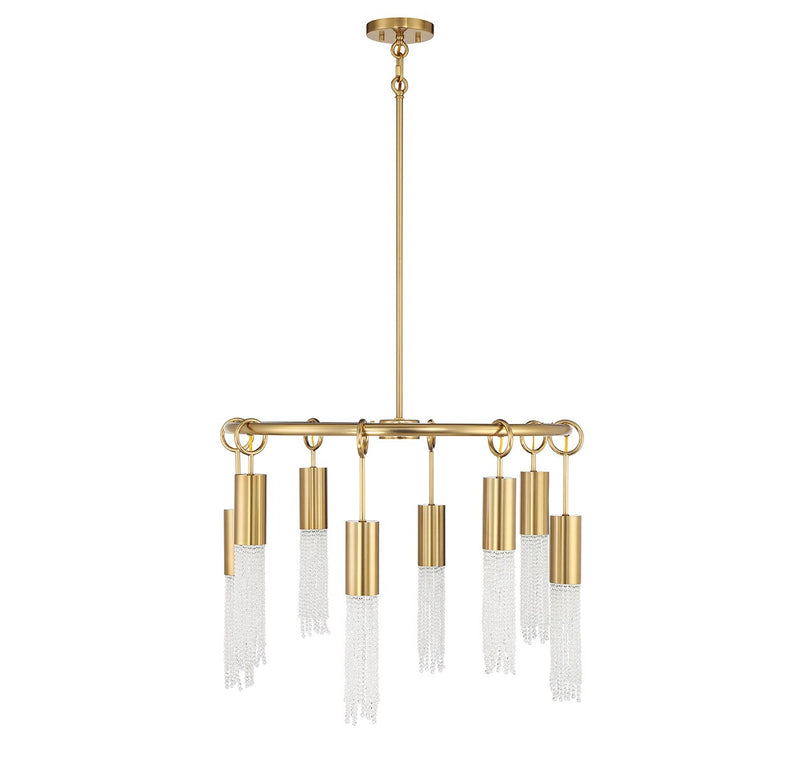 Eight Light Chandelier<br /><span style="color:#4AB0CE;">Entrega: 4-10 dias en USA</span><br /><span style="color:#4AB0CE;font-size:60%;">PREGUNTE POR ENTREGA EN PANAMA</span><br />Collection: Chelsea<br />Finish: Warm Brass