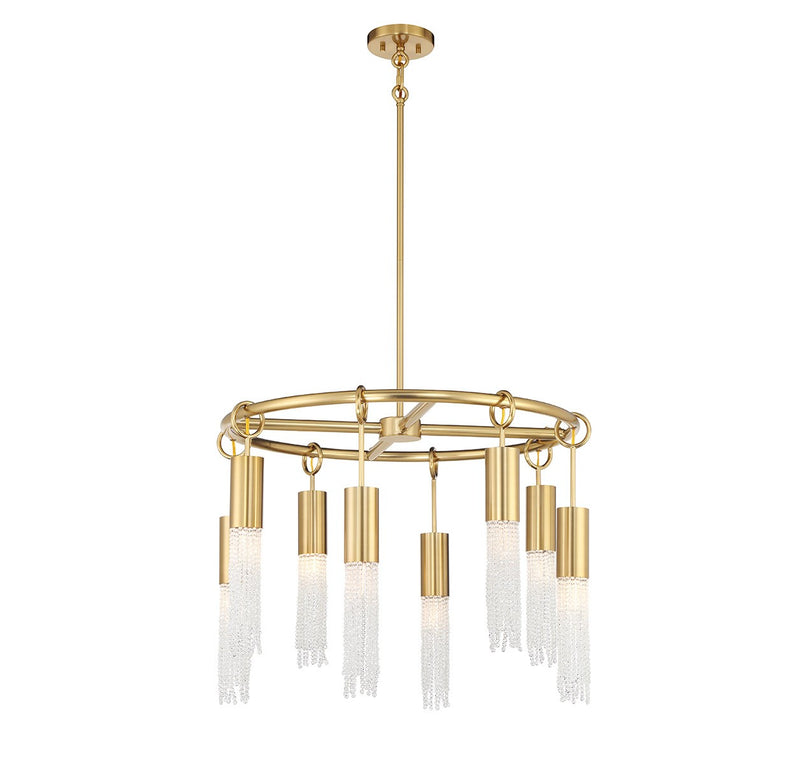 Eight Light Chandelier<br /><span style="color:#4AB0CE;">Entrega: 4-10 dias en USA</span><br /><span style="color:#4AB0CE;font-size:60%;">PREGUNTE POR ENTREGA EN PANAMA</span><br />Collection: Chelsea<br />Finish: Warm Brass