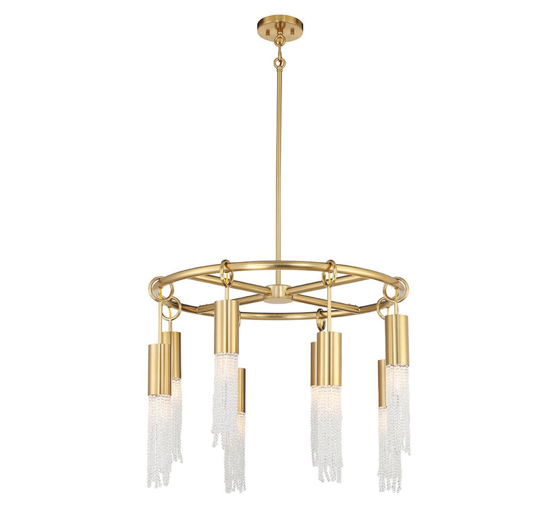 Eight Light Chandelier<br /><span style="color:#4AB0CE;">Entrega: 4-10 dias en USA</span><br /><span style="color:#4AB0CE;font-size:60%;">PREGUNTE POR ENTREGA EN PANAMA</span><br />Collection: Chelsea<br />Finish: Warm Brass