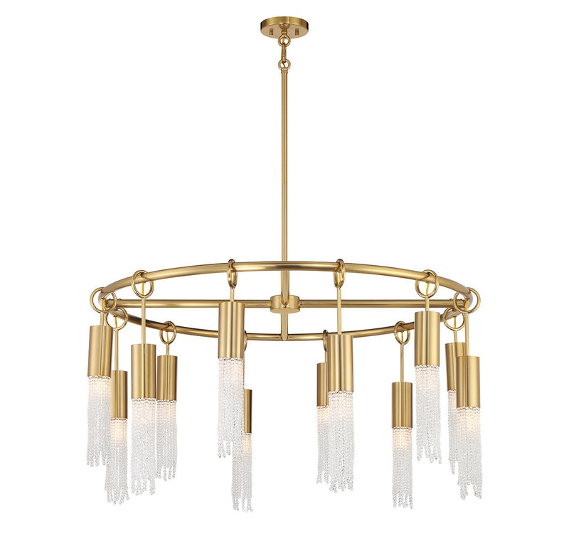 Savoy House - 1-1367-12-322 - 12 Light Chandelier - Chelsea - Warm Brass