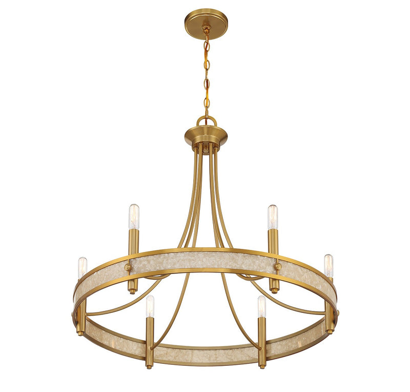 Six Light Chandelier<br /><span style="color:#4AB0CE;">Entrega: 4-10 dias en USA</span><br /><span style="color:#4AB0CE;font-size:60%;">PREGUNTE POR ENTREGA EN PANAMA</span><br />Collection: Camden<br />Finish: Warm Brass