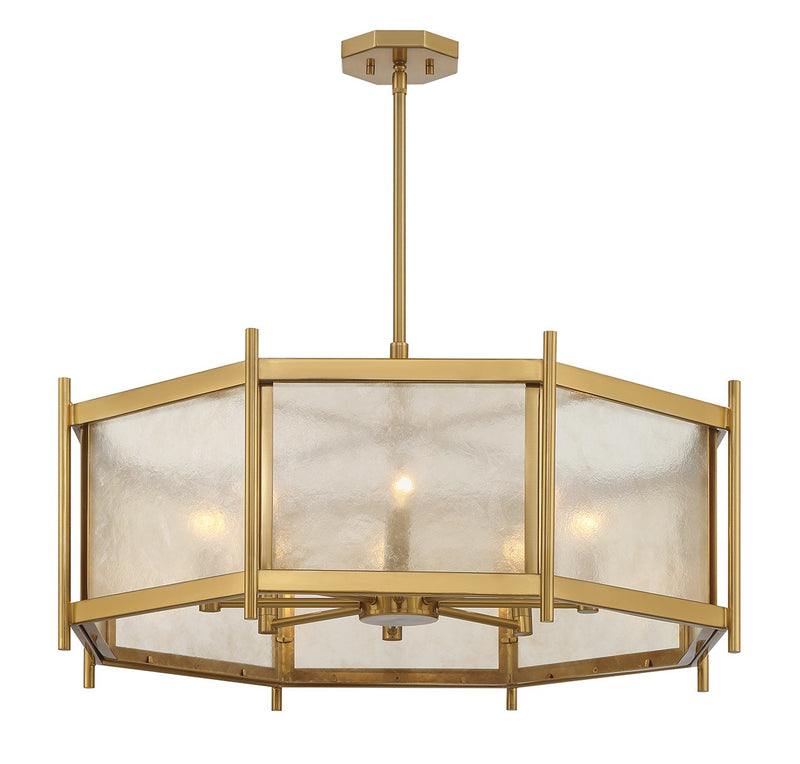 Eight Light Chandelier<br /><span style="color:#4AB0CE;">Entrega: 4-10 dias en USA</span><br /><span style="color:#4AB0CE;font-size:60%;">PREGUNTE POR ENTREGA EN PANAMA</span><br />Collection: Jacobs<br />Finish: Warm Brass