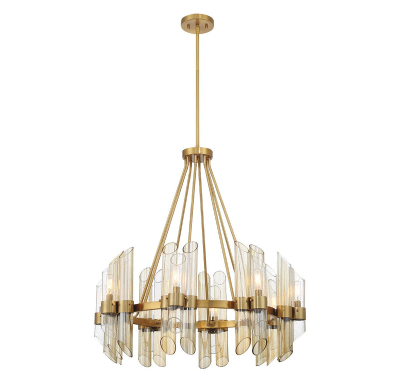 Eight Light Chandelier<br /><span style="color:#4AB0CE;">Entrega: 4-10 dias en USA</span><br /><span style="color:#4AB0CE;font-size:60%;">PREGUNTE POR ENTREGA EN PANAMA</span><br />Collection: Biltmore<br />Finish: Warm Brass