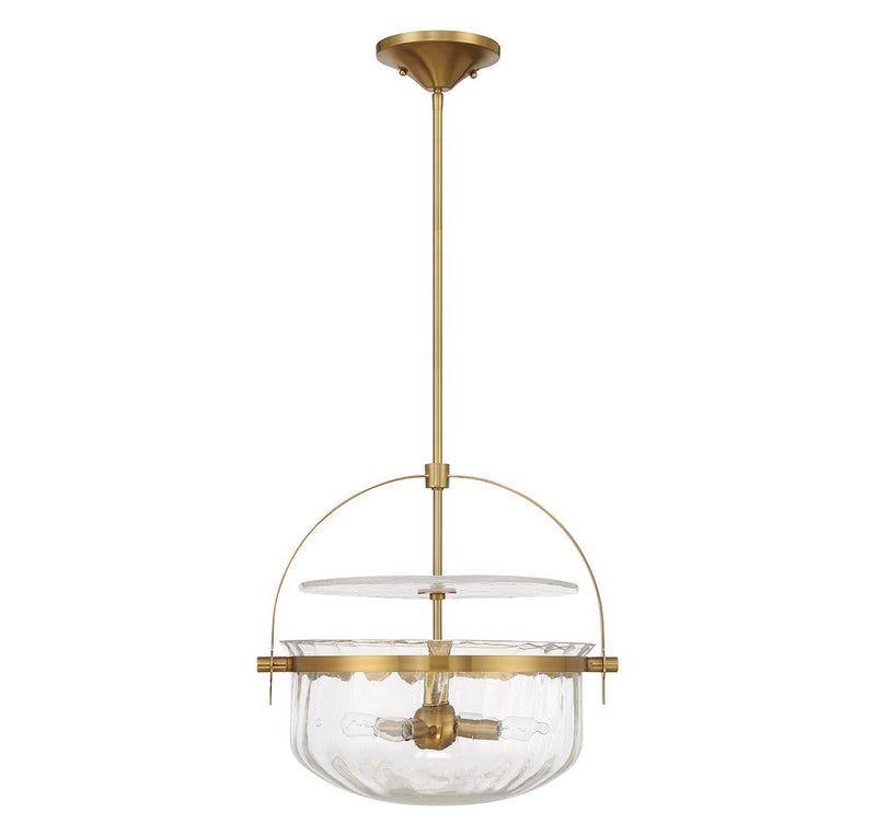 Four Light Convertible Semi-Flush/Pendant<br /><span style="color:#4AB0CE;">Entrega: 4-10 dias en USA</span><br /><span style="color:#4AB0CE;font-size:60%;">PREGUNTE POR ENTREGA EN PANAMA</span><br />Collection: Denmar<br />Finish: Warm Brass