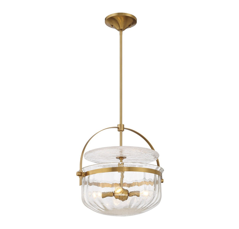 Four Light Convertible Semi-Flush/Pendant<br /><span style="color:#4AB0CE;">Entrega: 4-10 dias en USA</span><br /><span style="color:#4AB0CE;font-size:60%;">PREGUNTE POR ENTREGA EN PANAMA</span><br />Collection: Denmar<br />Finish: Warm Brass