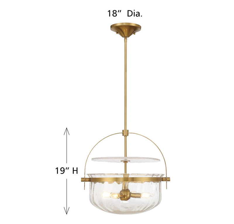 Four Light Convertible Semi-Flush/Pendant<br /><span style="color:#4AB0CE;">Entrega: 4-10 dias en USA</span><br /><span style="color:#4AB0CE;font-size:60%;">PREGUNTE POR ENTREGA EN PANAMA</span><br />Collection: Denmar<br />Finish: Warm Brass