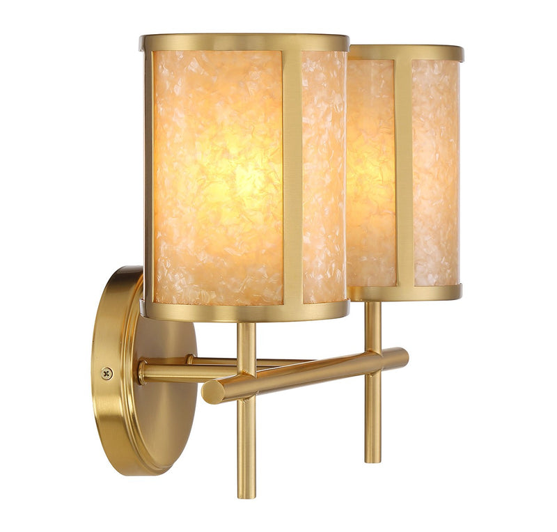 Savoy House - 8-2055-2-322 - Two Light Bathroom Vanity - Camden - Warm Brass