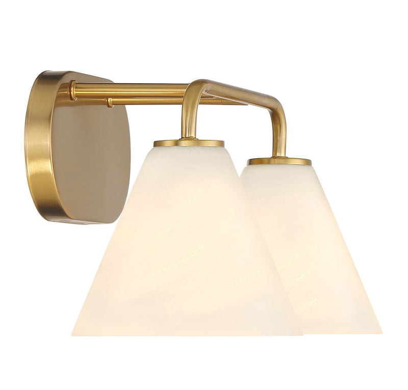 Savoy House - 8-2988-2-322 - Two Light Bathroom Vanity - Blair - Warm Brass