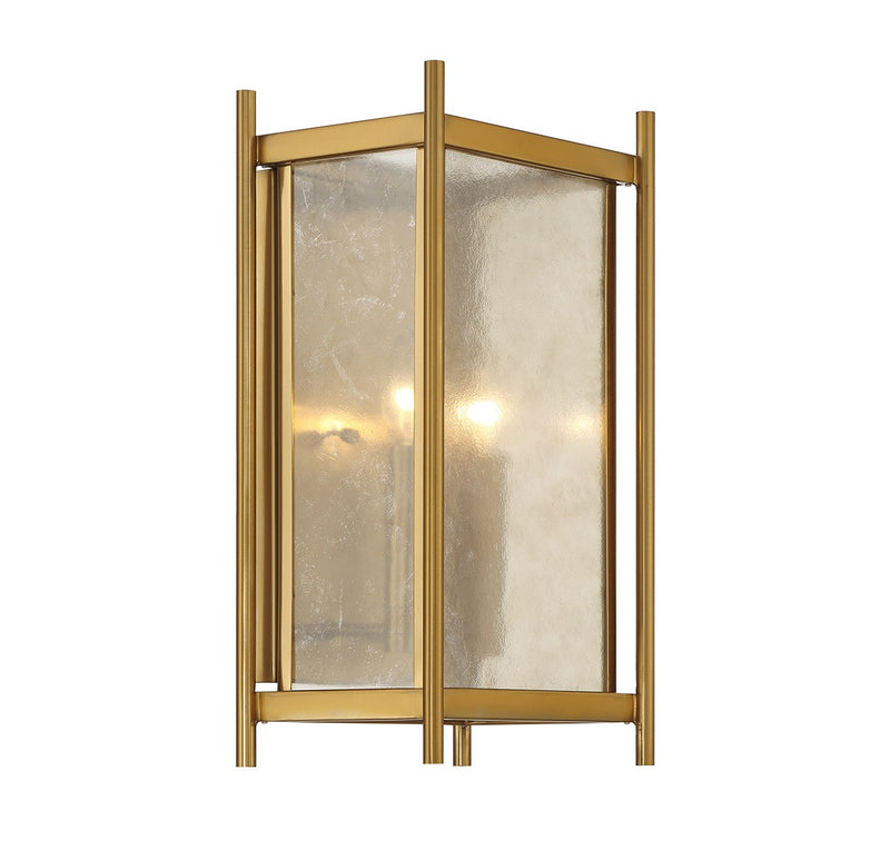 Two Light Wall Sconce<br /><span style="color:#4AB0CE;">Entrega: 4-10 dias en USA</span><br /><span style="color:#4AB0CE;font-size:60%;">PREGUNTE POR ENTREGA EN PANAMA</span><br />Collection: Jacobs<br />Finish: Warm Brass