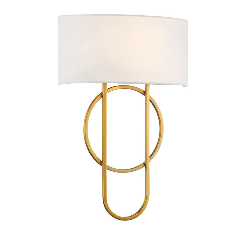 Two Light Wall Sconce<br /><span style="color:#4AB0CE;">Entrega: 4-10 dias en USA</span><br /><span style="color:#4AB0CE;font-size:60%;">PREGUNTE POR ENTREGA EN PANAMA</span><br />Collection: Tempe<br />Finish: Warm Brass