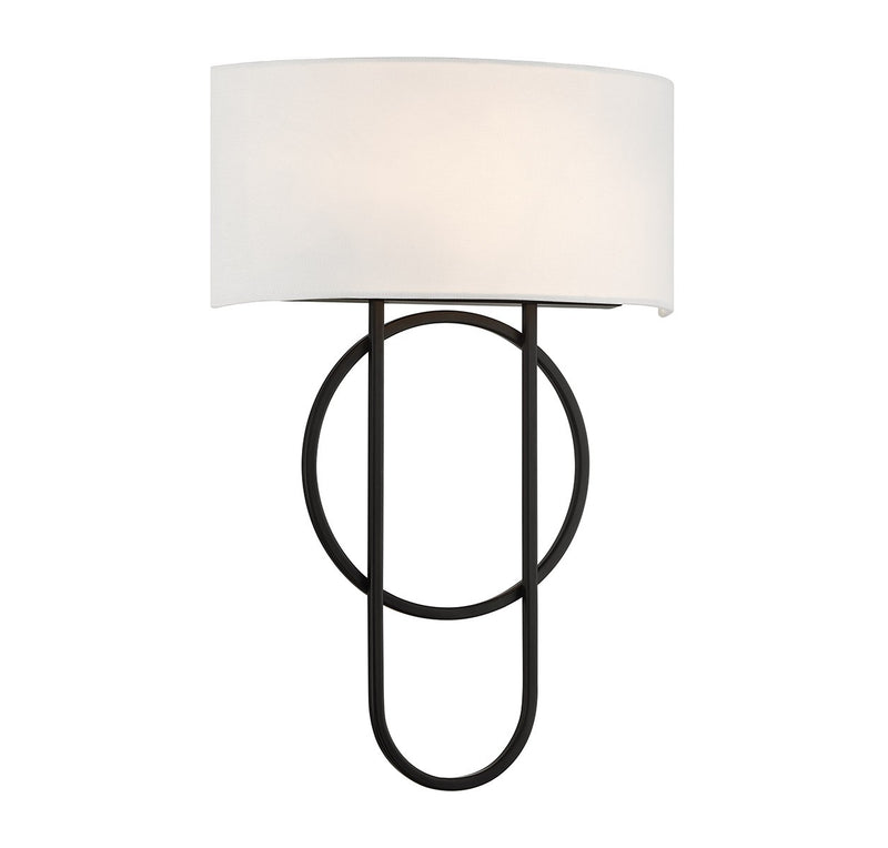 Two Light Wall Sconce<br /><span style="color:#4AB0CE;">Entrega: 4-10 dias en USA</span><br /><span style="color:#4AB0CE;font-size:60%;">PREGUNTE POR ENTREGA EN PANAMA</span><br />Collection: Tempe<br />Finish: Matte Black