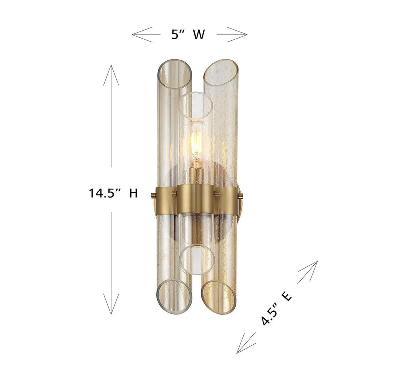 Savoy House - 9-9104-1-322 - One Light Wall Sconce - Biltmore - Warm Brass