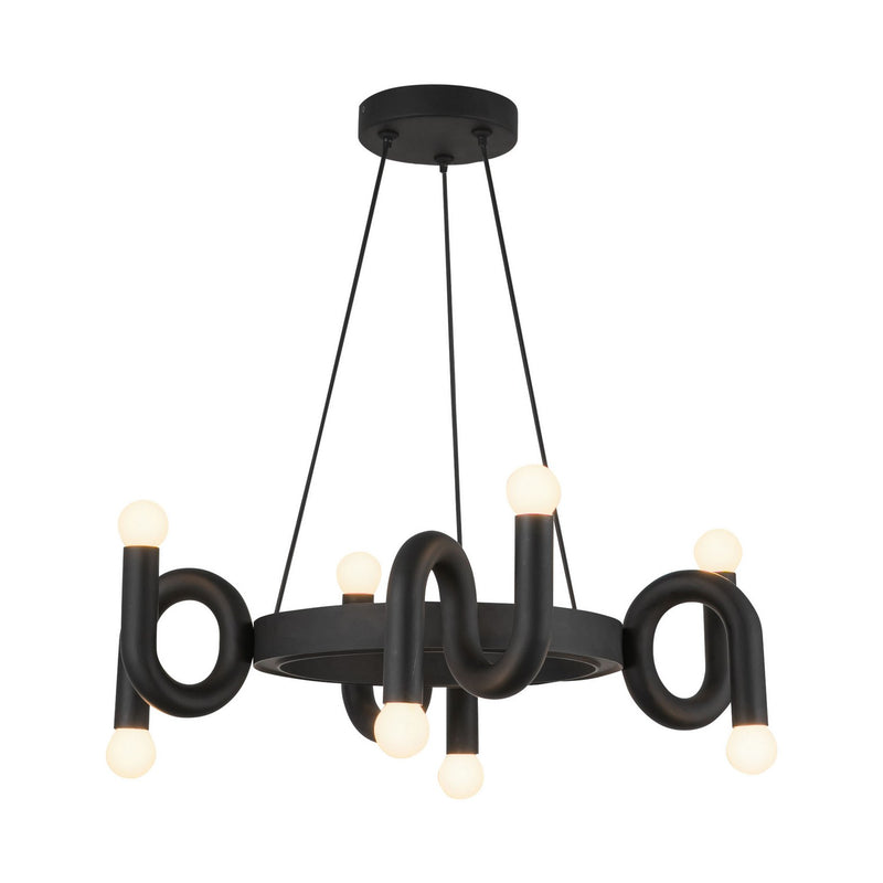 Eight Light Chandelier<br /><span style="color:#4AB0CE;">Entrega: 4-10 dias en USA</span><br /><span style="color:#4AB0CE;font-size:60%;">PREGUNTE POR ENTREGA EN PANAMA</span><br />Collection: Sadie<br />Finish: Matte Black