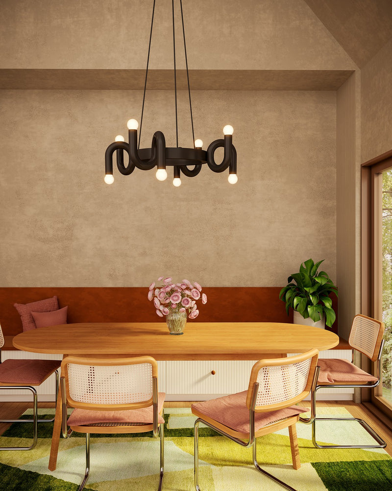 Alora - CH420823MB - Eight Light Chandelier - Sadie - Matte Black