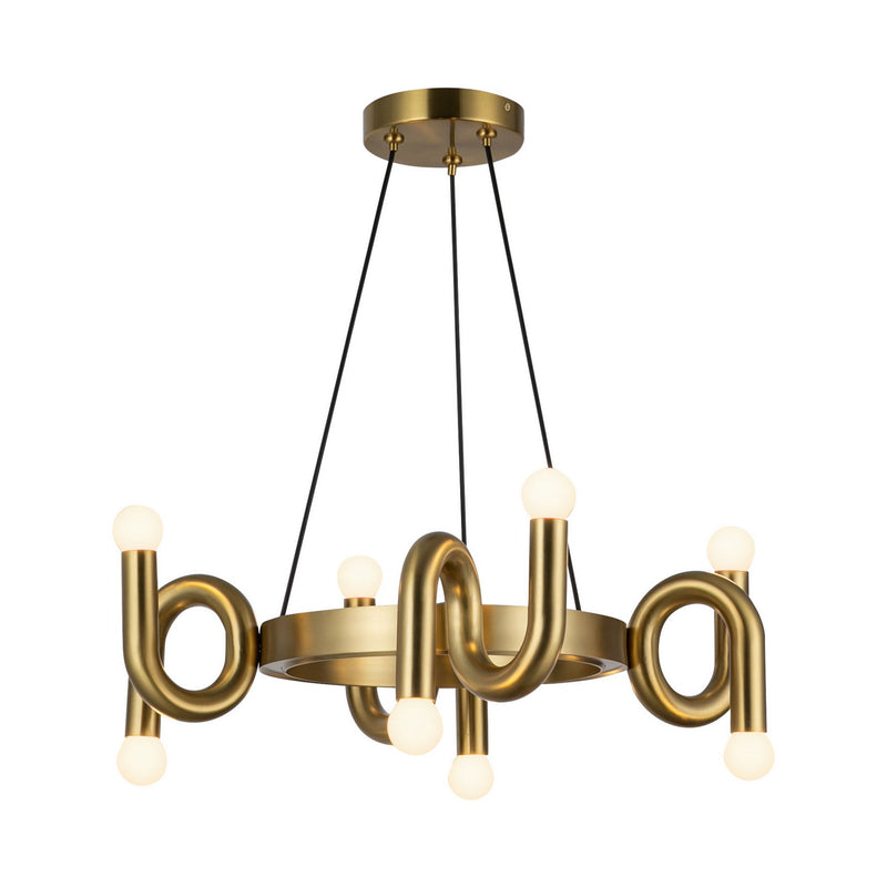 Eight Light Chandelier<br /><span style="color:#4AB0CE;">Entrega: 4-10 dias en USA</span><br /><span style="color:#4AB0CE;font-size:60%;">PREGUNTE POR ENTREGA EN PANAMA</span><br />Collection: Sadie<br />Finish: Brushed Gold