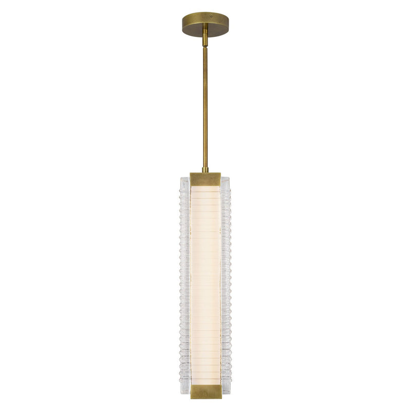 LED Pendant<br /><span style="color:#4AB0CE;">Entrega: 1-2 semanas en USA</span><br /><span style="color:#4AB0CE;font-size:60%;">PREGUNTE POR ENTREGA EN PANAMA</span><br />Collection: Alai<br />Finish: Vintage Brass/Ribbed Glass