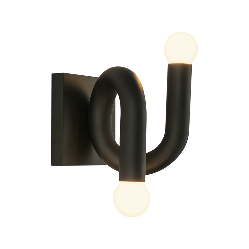 Two Light Wall Vanity<br /><span style="color:#4AB0CE;">Entrega: 4-10 dias en USA</span><br /><span style="color:#4AB0CE;font-size:60%;">PREGUNTE POR ENTREGA EN PANAMA</span><br />Collection: Sadie<br />Finish: Matte Black