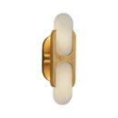 Two Light Wall Vanity<br /><span style="color:#4AB0CE;">Entrega: 3-4 semanas en USA</span><br /><span style="color:#4AB0CE;font-size:60%;">PREGUNTE POR ENTREGA EN PANAMA</span><br />Collection: Odin<br />Finish: Vintage Brass/Alabaster