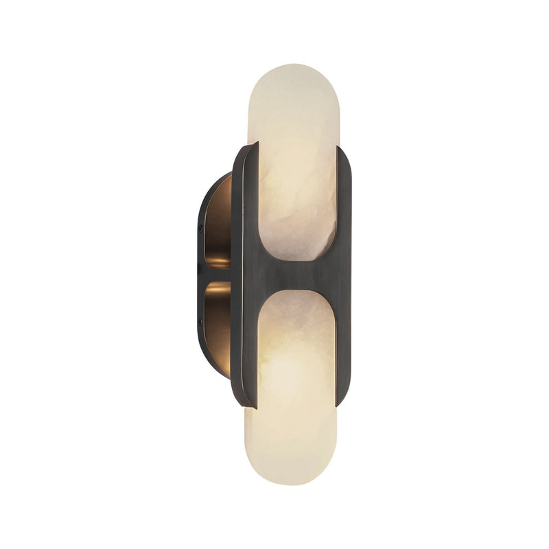 Two Light Wall Vanity<br /><span style="color:#4AB0CE;">Entrega: 4-10 dias en USA</span><br /><span style="color:#4AB0CE;font-size:60%;">PREGUNTE POR ENTREGA EN PANAMA</span><br />Collection: Odin<br />Finish: Urban Bronze/Alabaster