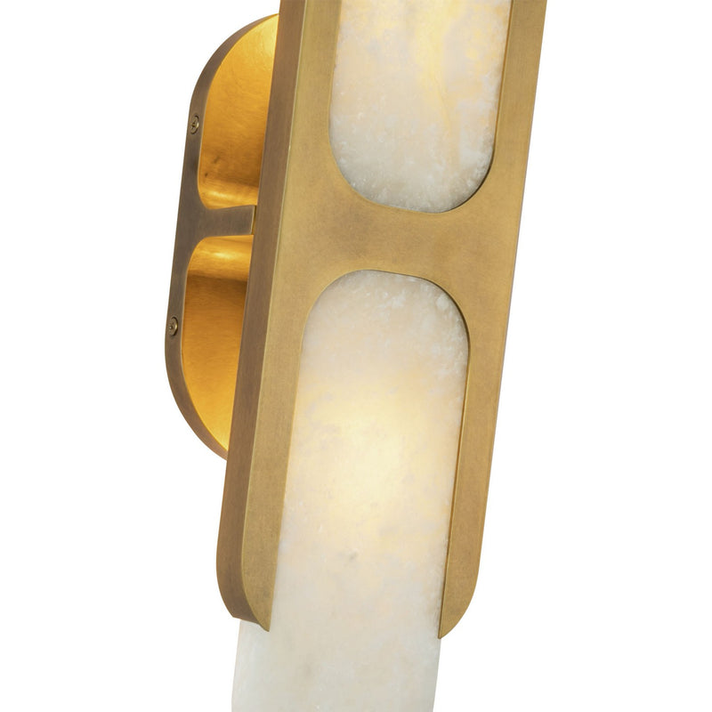 Alora - WV357217VBAR - Two Light Wall Vanity - Odin - Vintage Brass/Alabaster