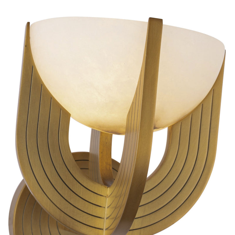 Alora - WV362106VBAR-UNV - LED Wall Vanity - Colette - Vintage Brass/Alabaster