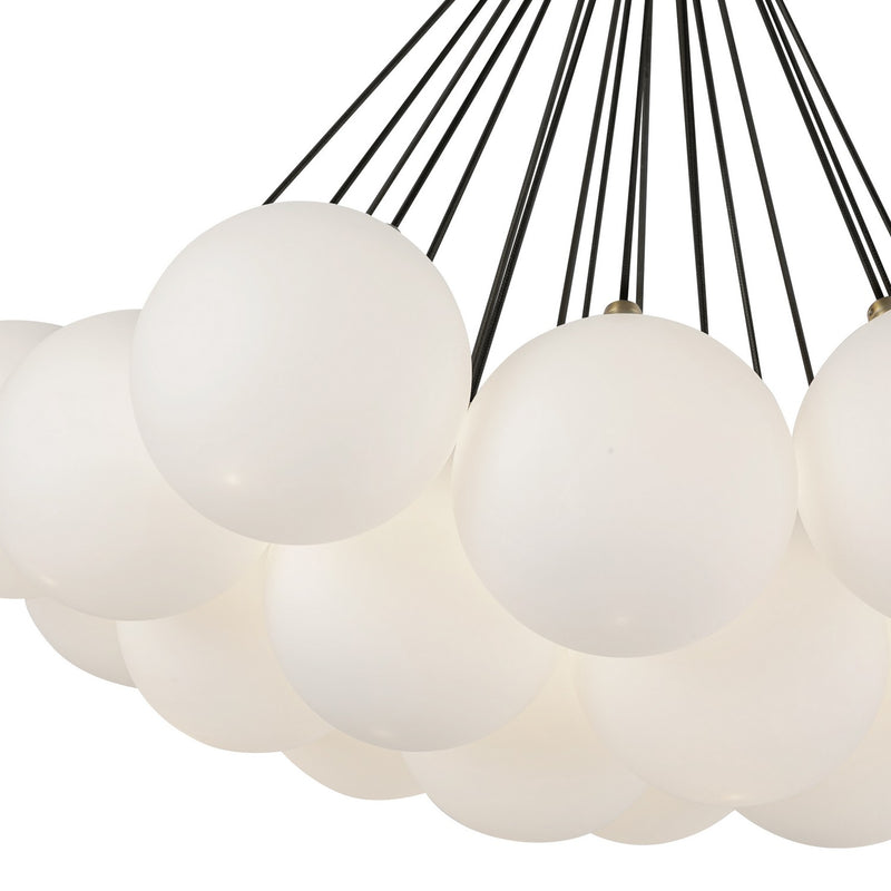 Kuzco Lighting - CH3128-BG/OP - LED Chandelier - Bolla - Brushed Gold/Opal Glass