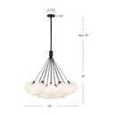 Kuzco Lighting - CH3128-BK/OP - LED Chandelier - Bolla - Black/Opal Glass
