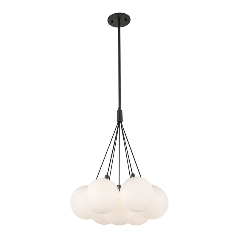 LED Chandelier<br /><span style="color:#4AB0CE;">Entrega: 4-10 dias en USA</span><br /><span style="color:#4AB0CE;font-size:60%;">PREGUNTE POR ENTREGA EN PANAMA</span><br />Collection: Bolla<br />Finish: Black/Opal Glass